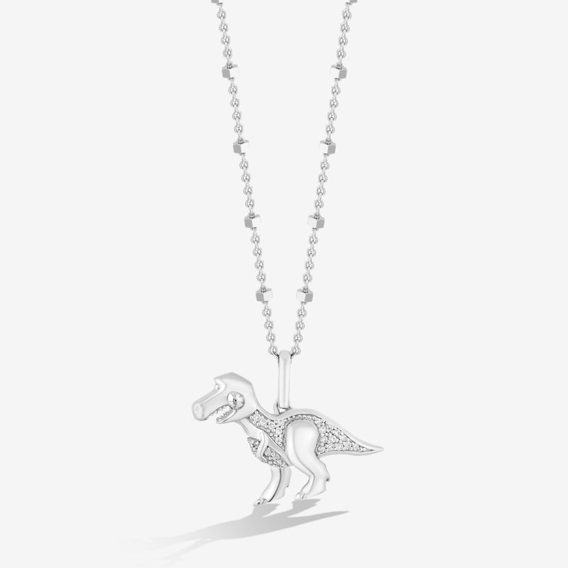 Women's Rex Necklace with 1/10 CT.TW. Diamonds in Sterling Silver 