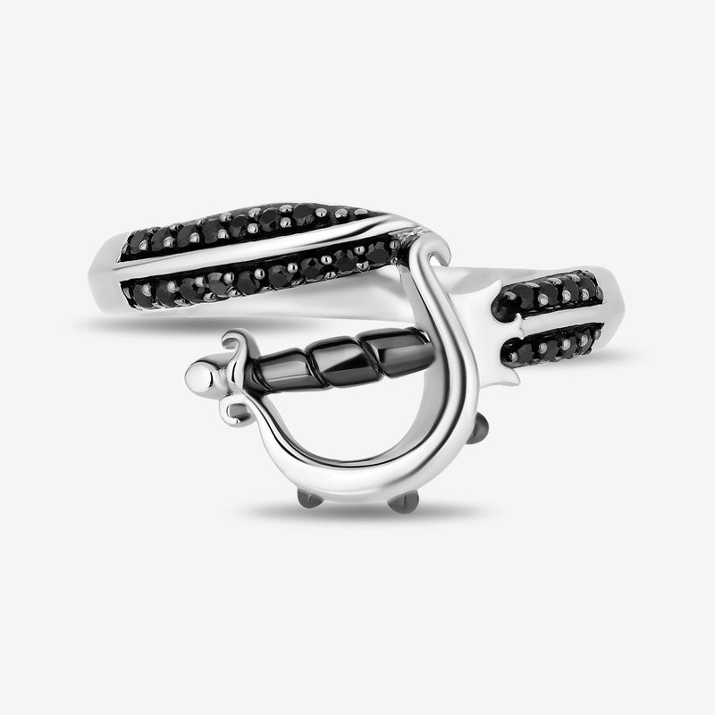 Women's Ring with 1/5 CT.TW. Black Diamonds in Sterling Silver and Black Rhodium 