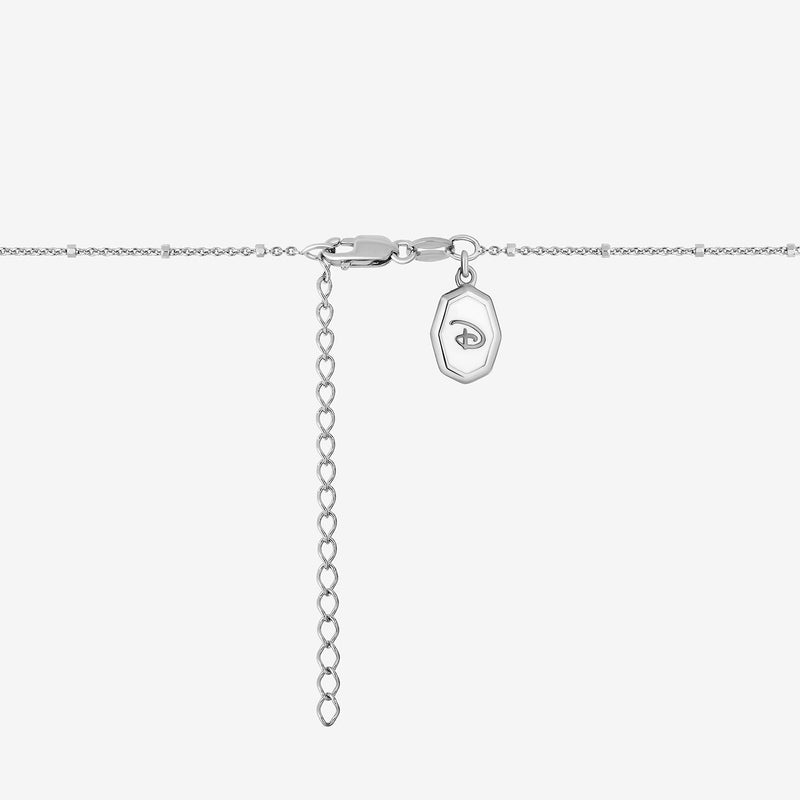 Lilo And Stitch Women's necklace with 1/10 CTTW Blue Diamonds in Black Rhodium and Sterling Silver 