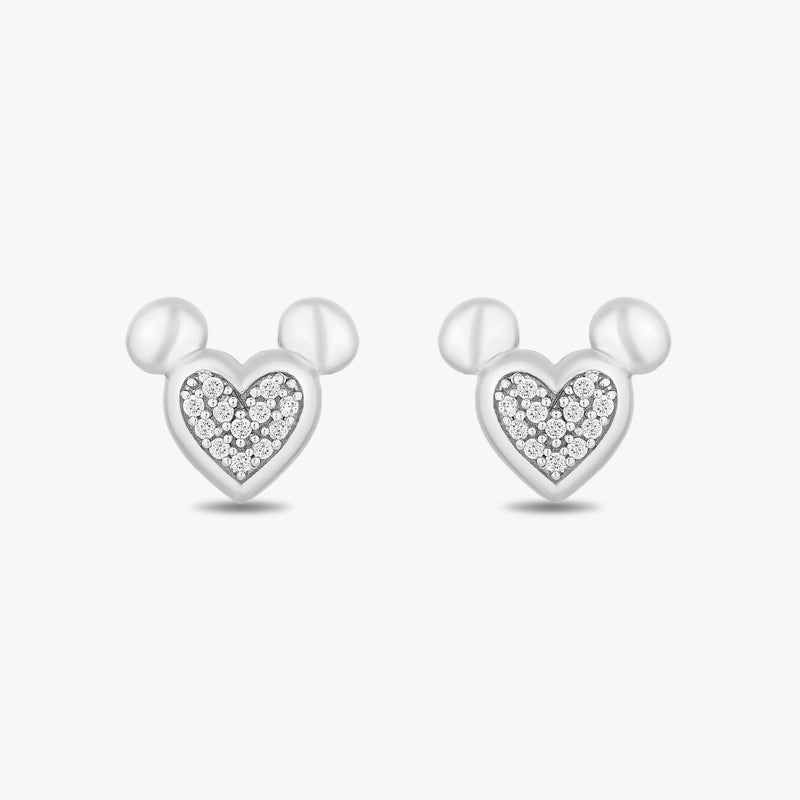Women's Earring with 1/10 CT.TW. Diamonds in Sterling Silver 