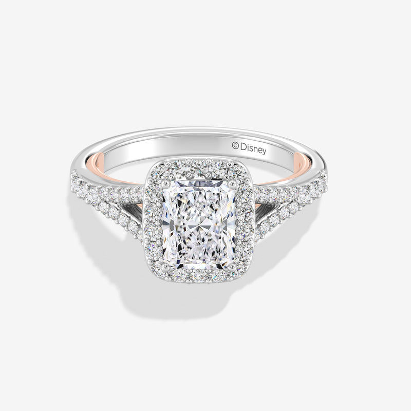 Mickey Mouse Women's Engagement Ring with Lab Grown Diamonds in 14K Gold 