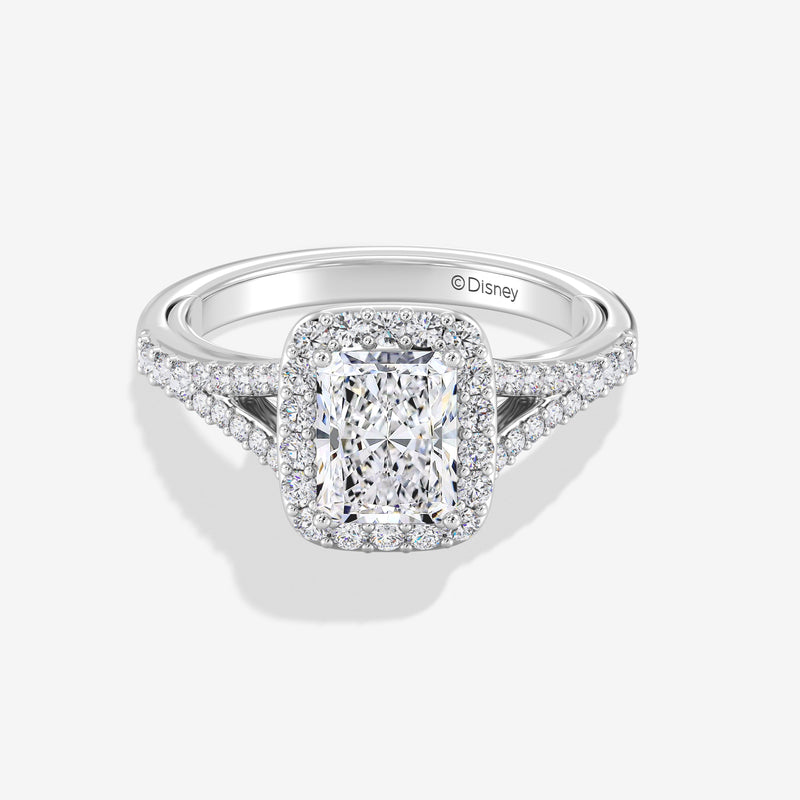 Mickey Mouse Women's Engagement Ring with Lab Grown Diamonds in 14K Gold 