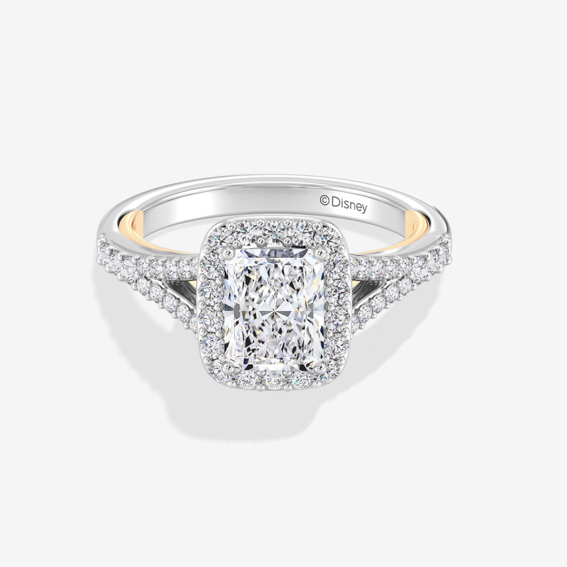 Mickey Mouse Women's Engagement Ring with Lab Grown Diamonds in 14K Gold 