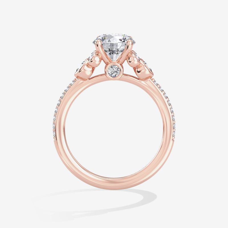Mickey Mouse Women's Engagement Ring with Lab Grown Diamonds in 14K Gold 