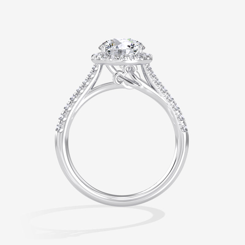 Mickey Mouse Women's Engagement Ring with Lab Grown Diamonds in 14K Gold 