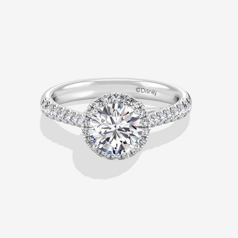 Mickey Mouse Women's Engagement Ring with Lab Grown Diamonds in 14K Gold 