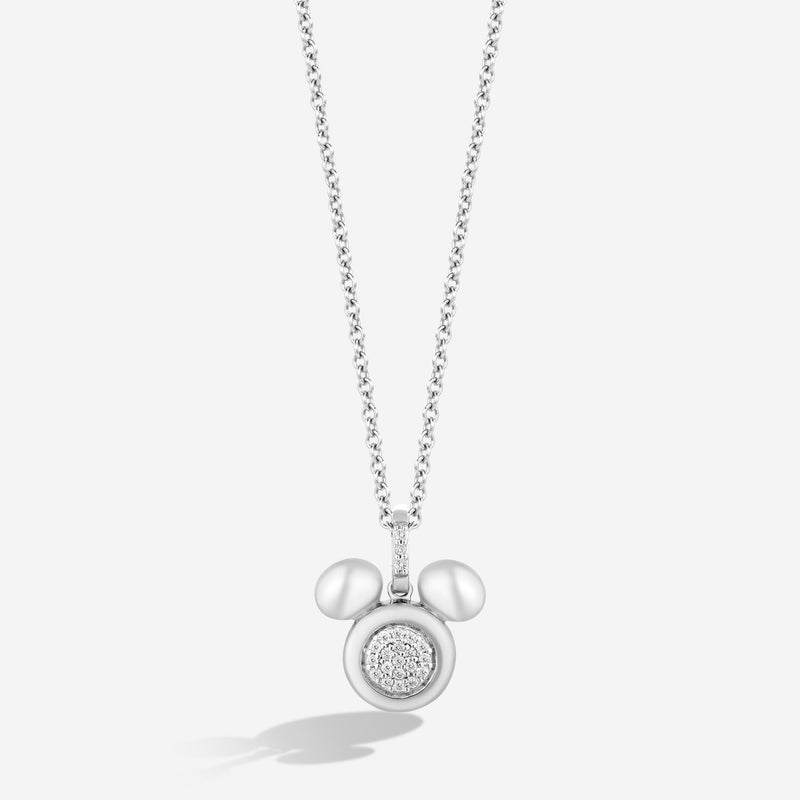 Women's Necklace with 1/20 CT.TW. Diamonds in Sterling Silver 