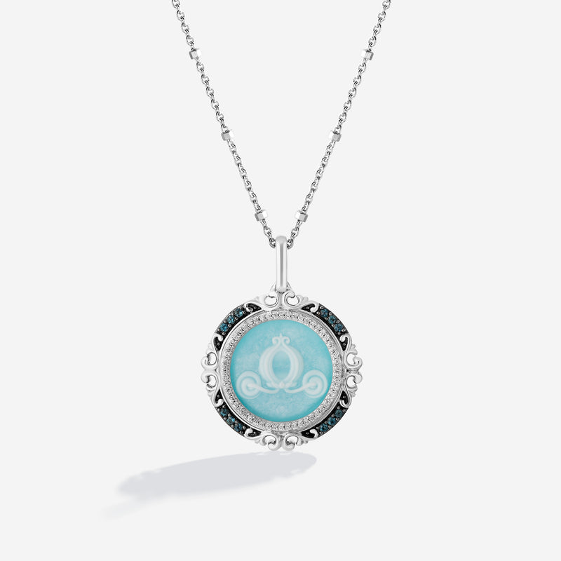 Disney Princess Cinderella Inspired Blue Agate, London Blue Topaz