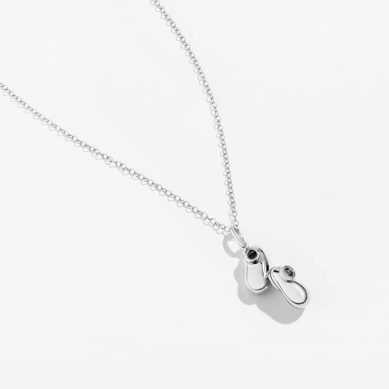 MICKEY MOUSE Women's Shoes Necklace in Sterling Silver 