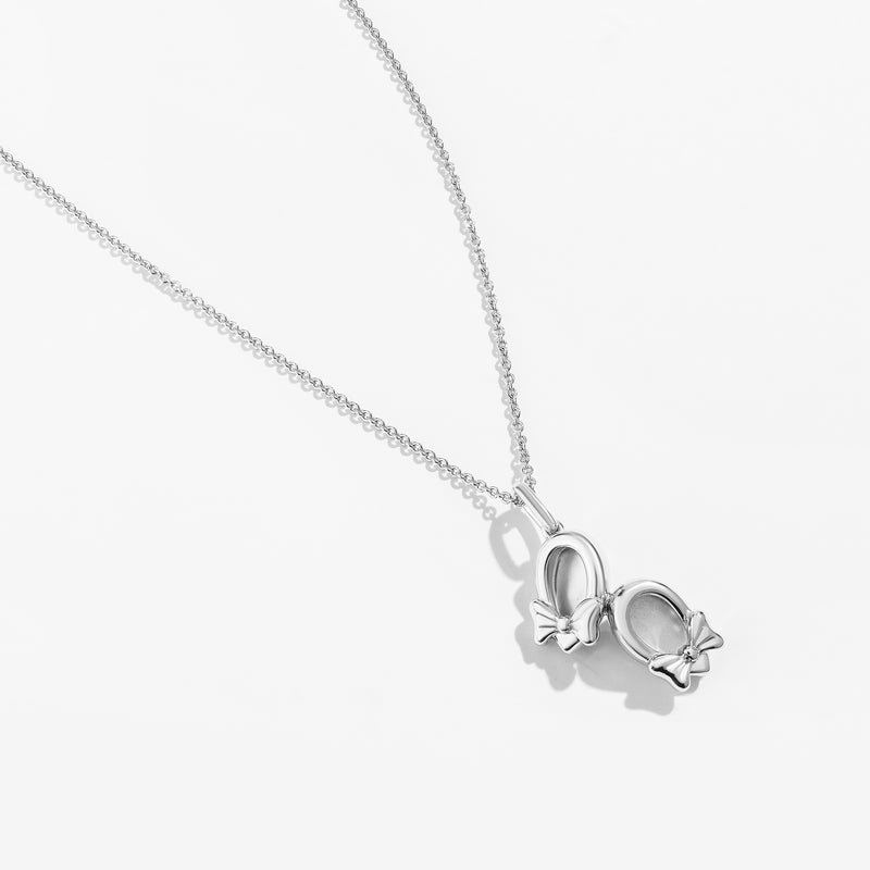 MINNIE MOUSE Women's Shoes Necklace in Sterling Silver 