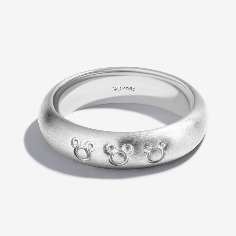 MICKEY MOUSE Silhouette Women's Band Ring in Sterling Silver 