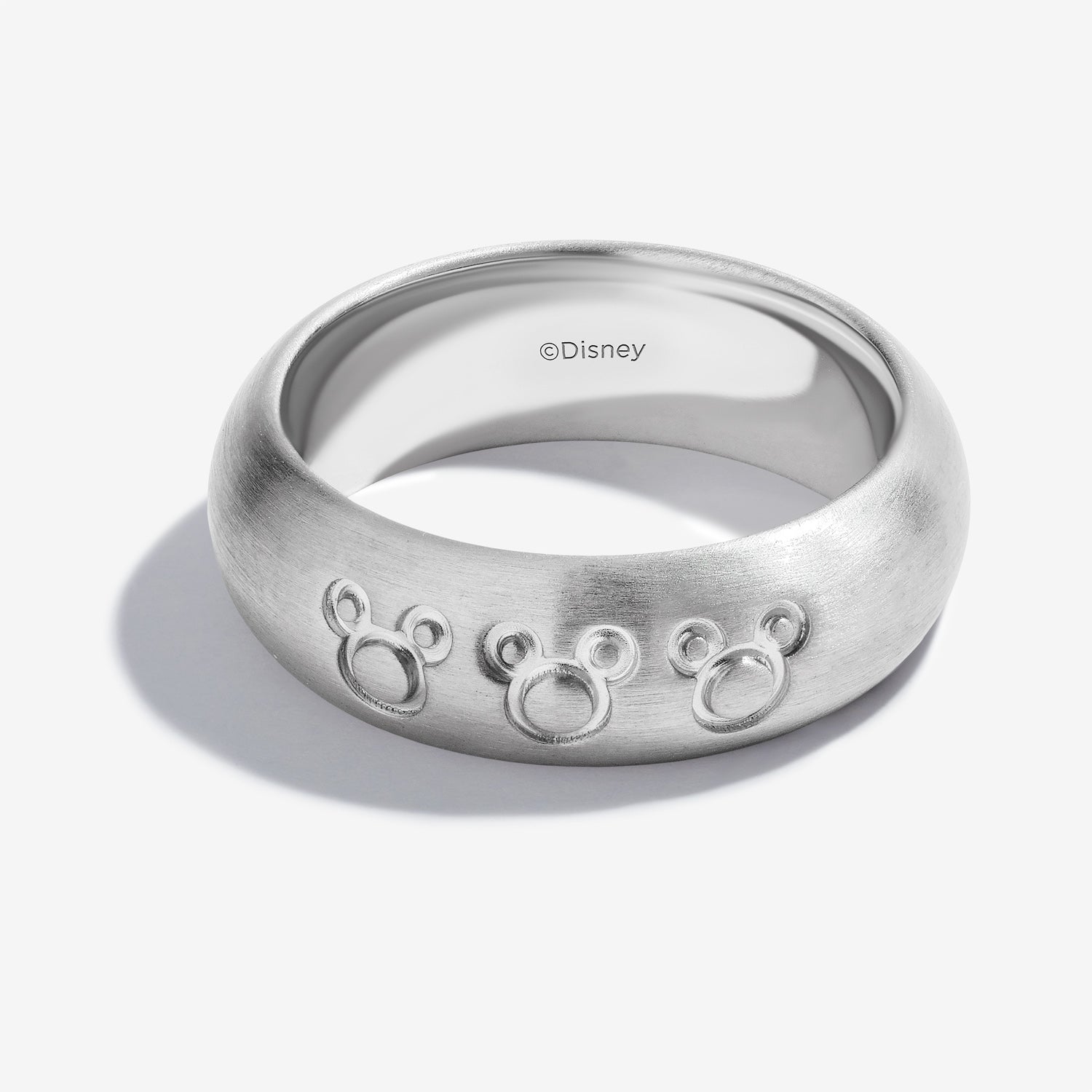 Disney Mickey Mouse Inspired 3 Mickey Silhouette Band Ring in Sterling ...