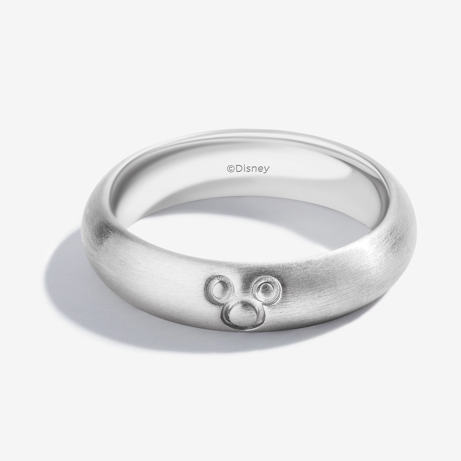 Disney Mickey Mouse Inspired Engraved Silhouette Band Ring in Sterling ...