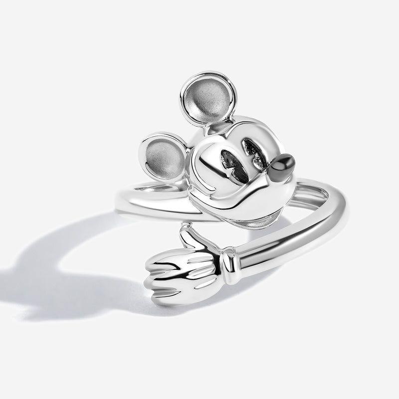 MICKEY MOUSE Bypass Women's Ring in Sterling Silver 
