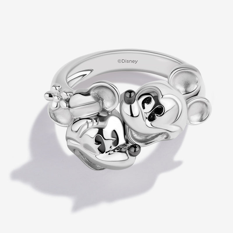 ENESCO Mickey & Minnie Ring Dish 4055436 並行輸入 MICKEY and MINNIE MOUSE Women\u0027s Ring in Sterling Silver