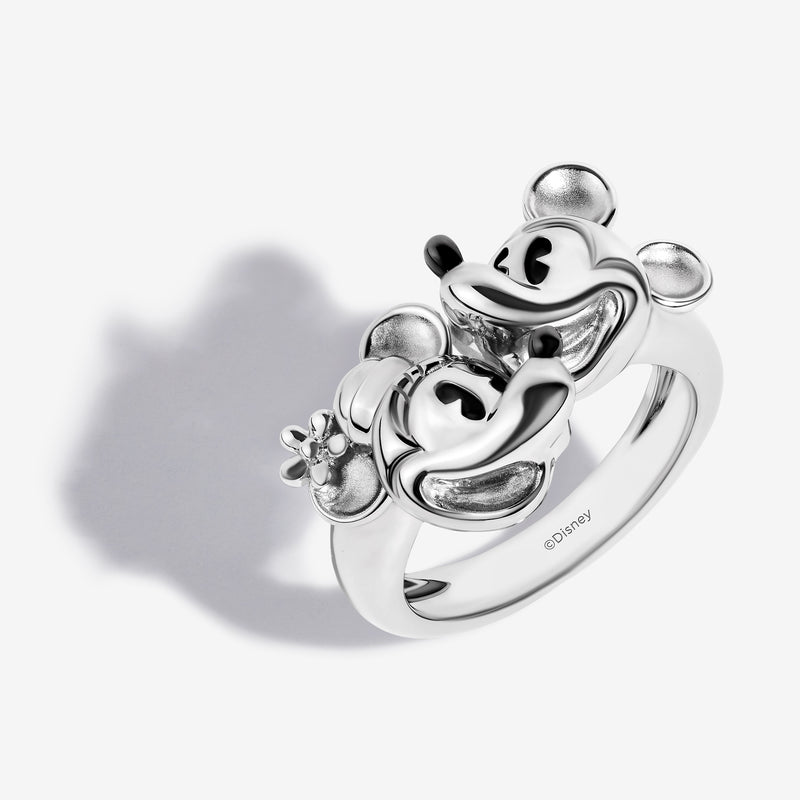 MICKEY and MINNIE MOUSE Women's Ring in Sterling Silver 