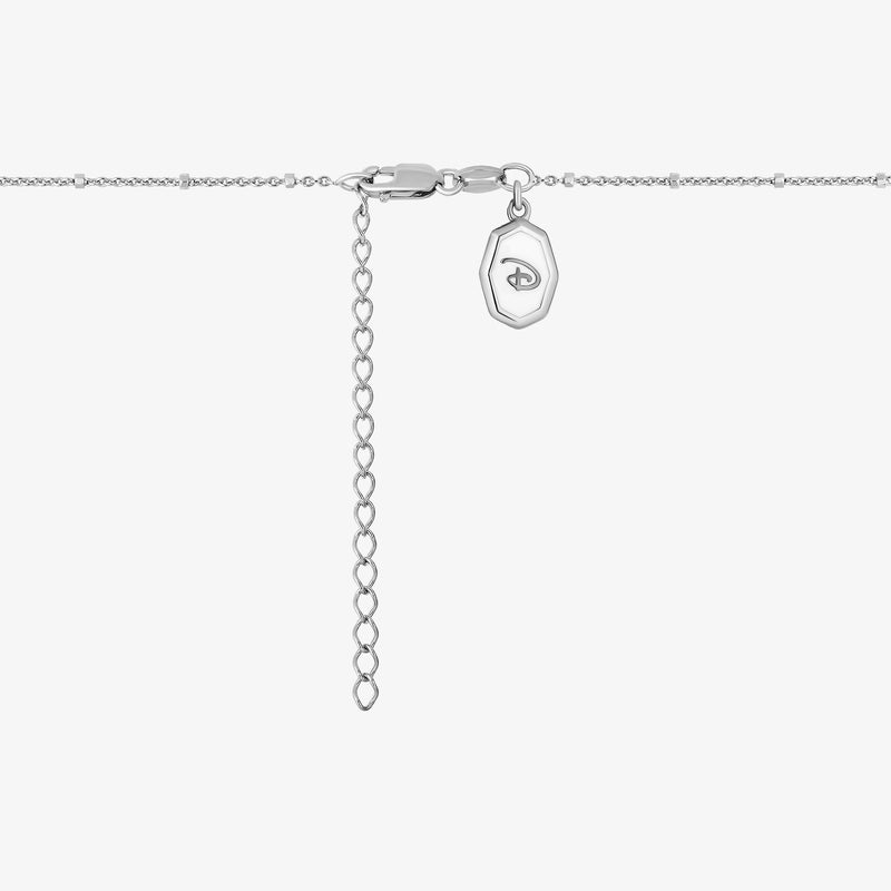 WINNIE THE POOH Alphabet 'T' Women's Necklace with 1/20 CTTW Diamonds in 14K Rose Gold and Sterling Silver 