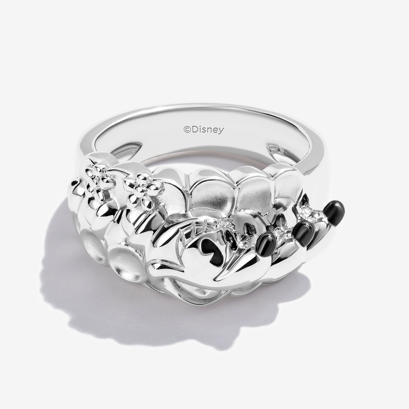 MICKEY and MINNIE MOUSE Women's Ring in Sterling Silver 