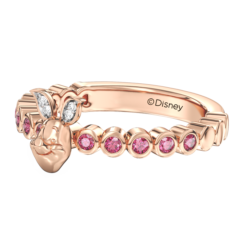 Pura Vida Rose Gold Mickey Ring Disney Minnie Mouse Sapphire Ring